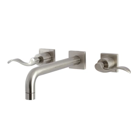 Kingston Brass KS6028DFL Wall Mount Tub Faucet, Brushed Nickel KS6028DFL